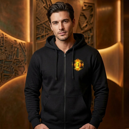 Hebrew World™ (01–01) — The Radiant Six™ | Unisex NuBlend Fleece Zip Hoodie
