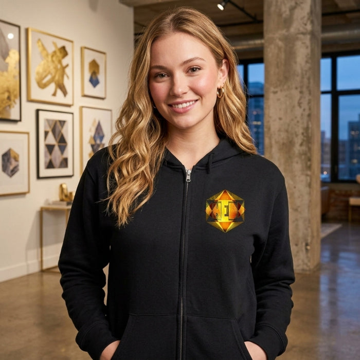 Hebrew World™ (01–01) — The Radiant Six™ | Unisex NuBlend Fleece Zip Hoodie