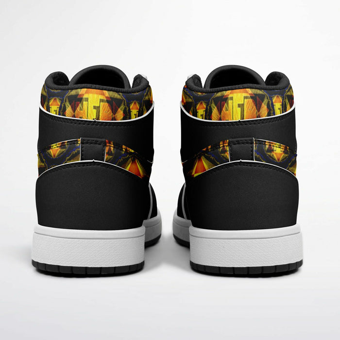 Hebrew World™ (01–02) — Royal Radiance™ | Unisex PU Leather High-Top Sneakers