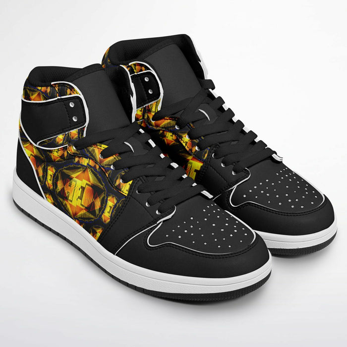 Hebrew World™ (01–02) — Royal Radiance™ | Unisex PU Leather High-Top Sneakers
