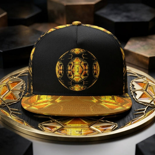 Hebrew World™ (01–03) — Sacred Stillness Psalm 46:10™ | Peaked Snapback Cap