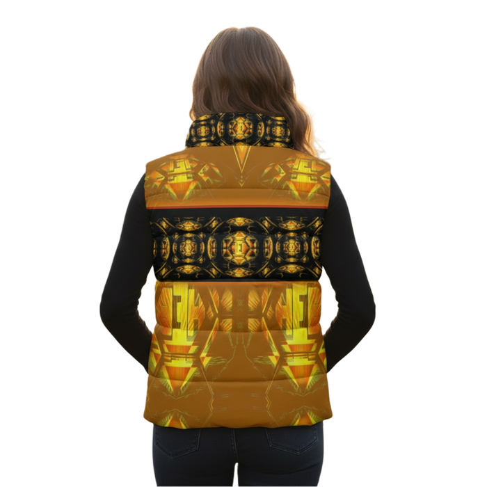 Hebrew World™ (01–03) — Sacred Stillness Psalm 46:10™ | Unisex Stand-Collar Puffer Vest