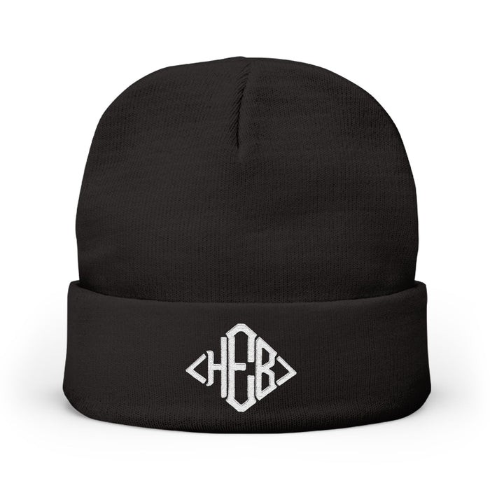 Hebrews — Magen Monogram™ — White Thread | OTTO CAP Embroidered Cuffed Beanie (4 colors)