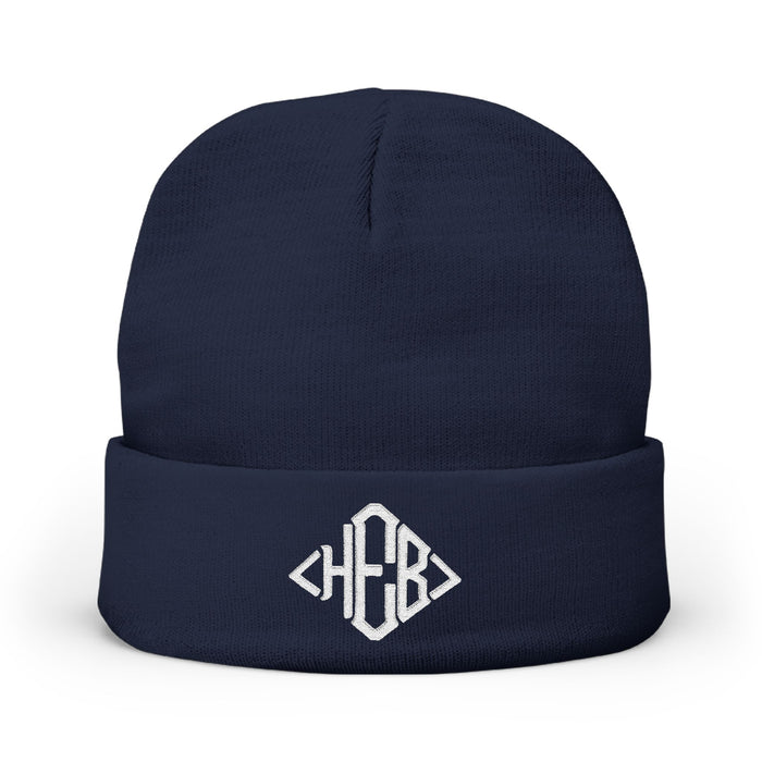 Hebrews — Magen Monogram™ — White Thread | OTTO CAP Embroidered Cuffed Beanie (4 colors)
