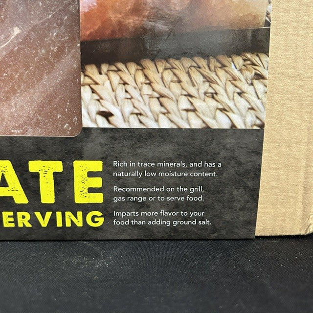 Himalayan salt plate for cooking and serving