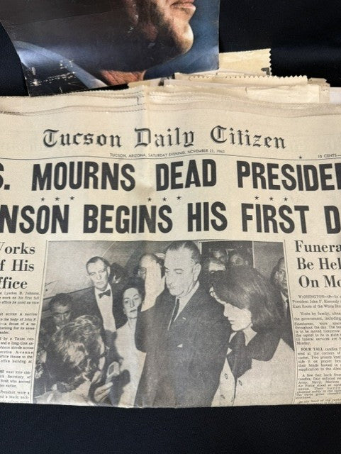 Historic Newpaper 1963-64  JFK Assassination  Tucson Daily Citizen
