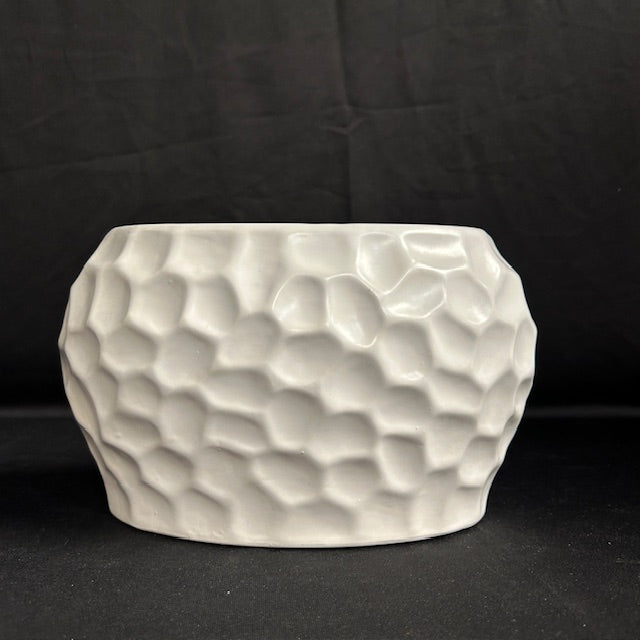 Honeycomb Oval Art Pot/Vase