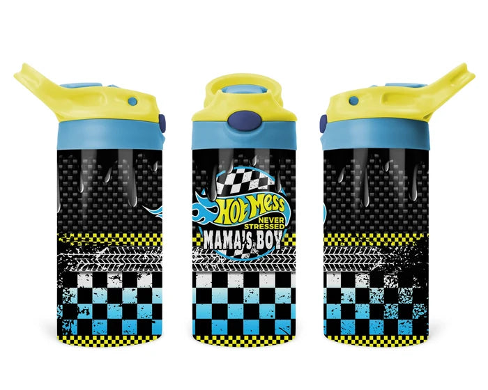 Hot Mess, Never Stressed – Mama’s Boy | Personalized Kids Tumbler