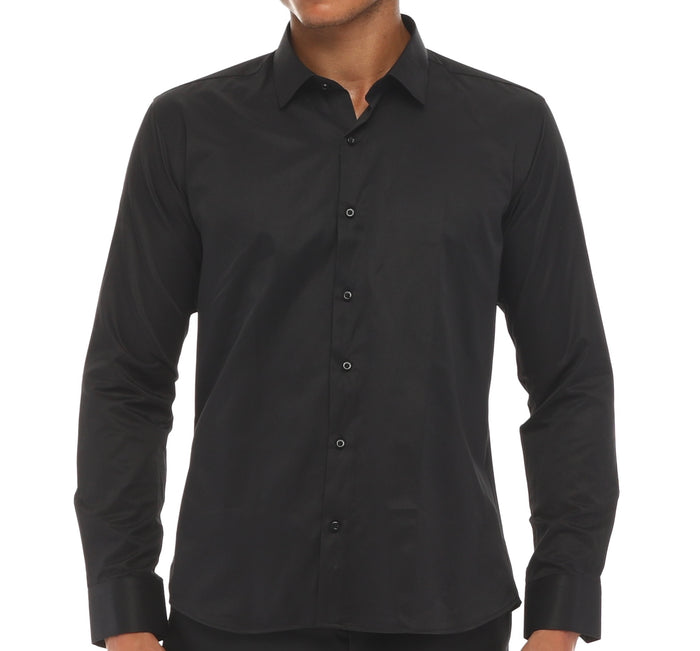 Men's Black Single Cuff Shirt