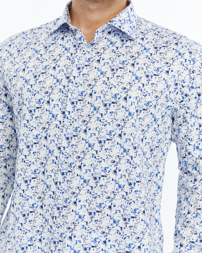 Pattern blue shirt for Men