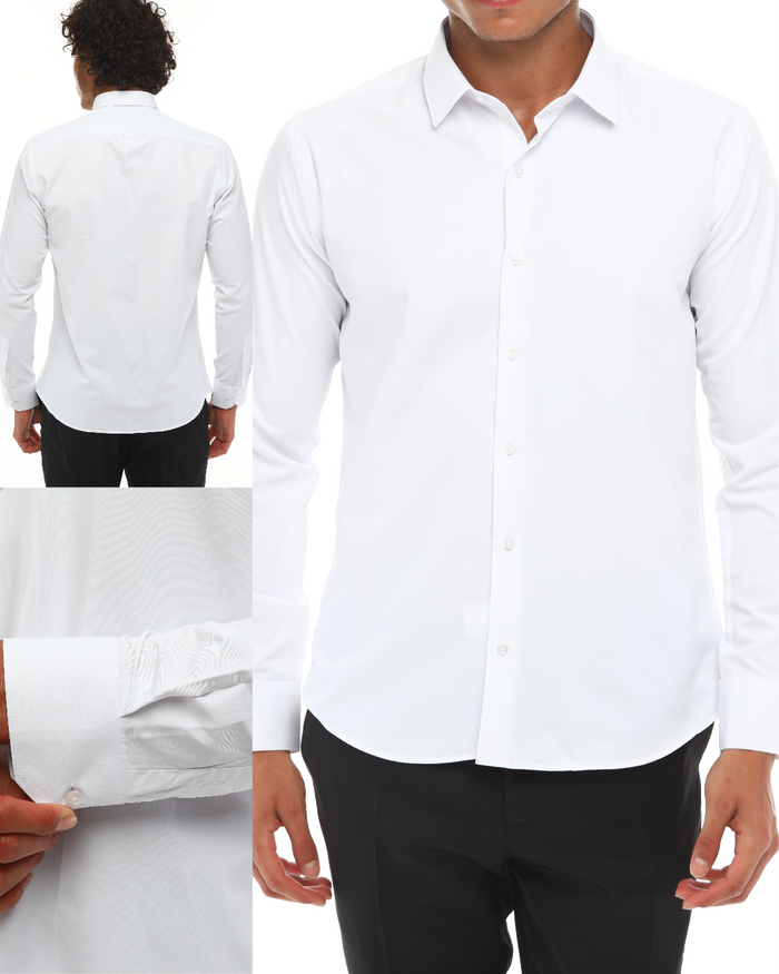 ICONIC WHITE SINGLER - White Single Cuff Shirt