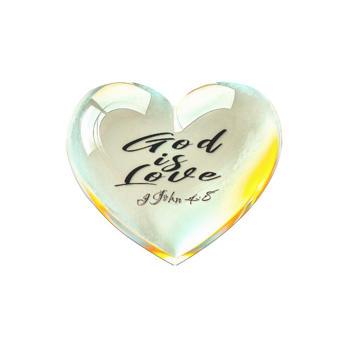 Illustrated Truth 01 "God is Love" Heart-shaped Mousepad
