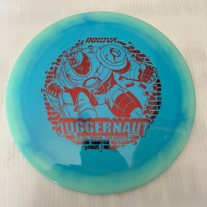 Glow Blue Halo/Red Stamp / 173-5 grams