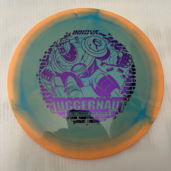 Glow Orange Halo/Purple Stamp / 173-5 grams