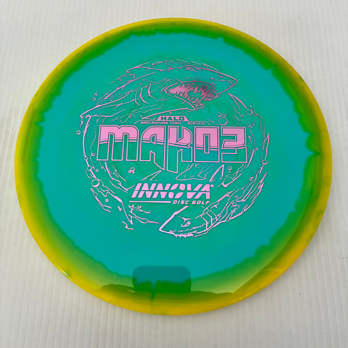 Yellow Halo with Teal Plate/Pink Stamp/180g