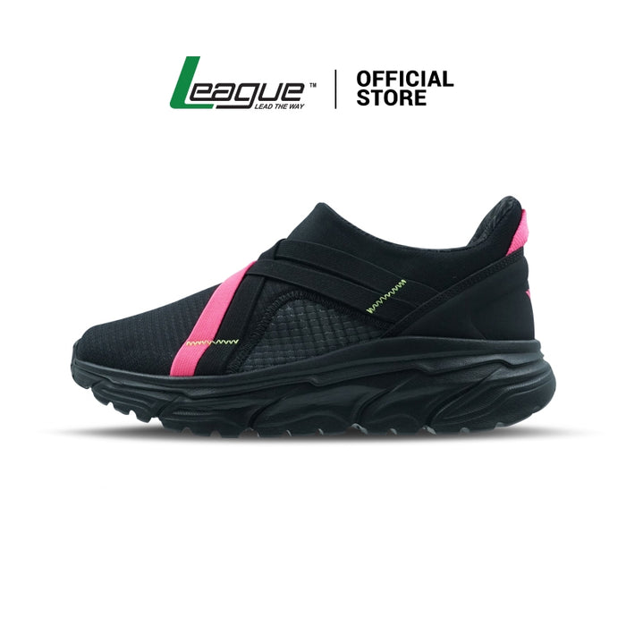 IU Black/Pink Slip-On Wanita