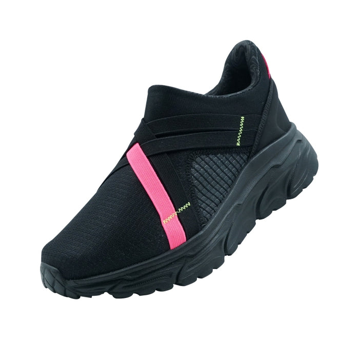 IU Black/Pink Slip-On Wanita