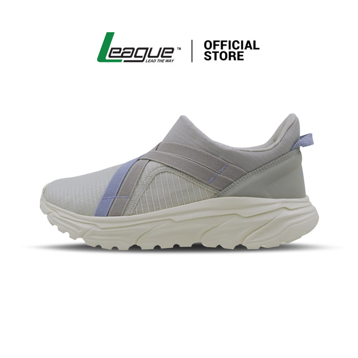 IU Gray/Blue Slip-On Wanita