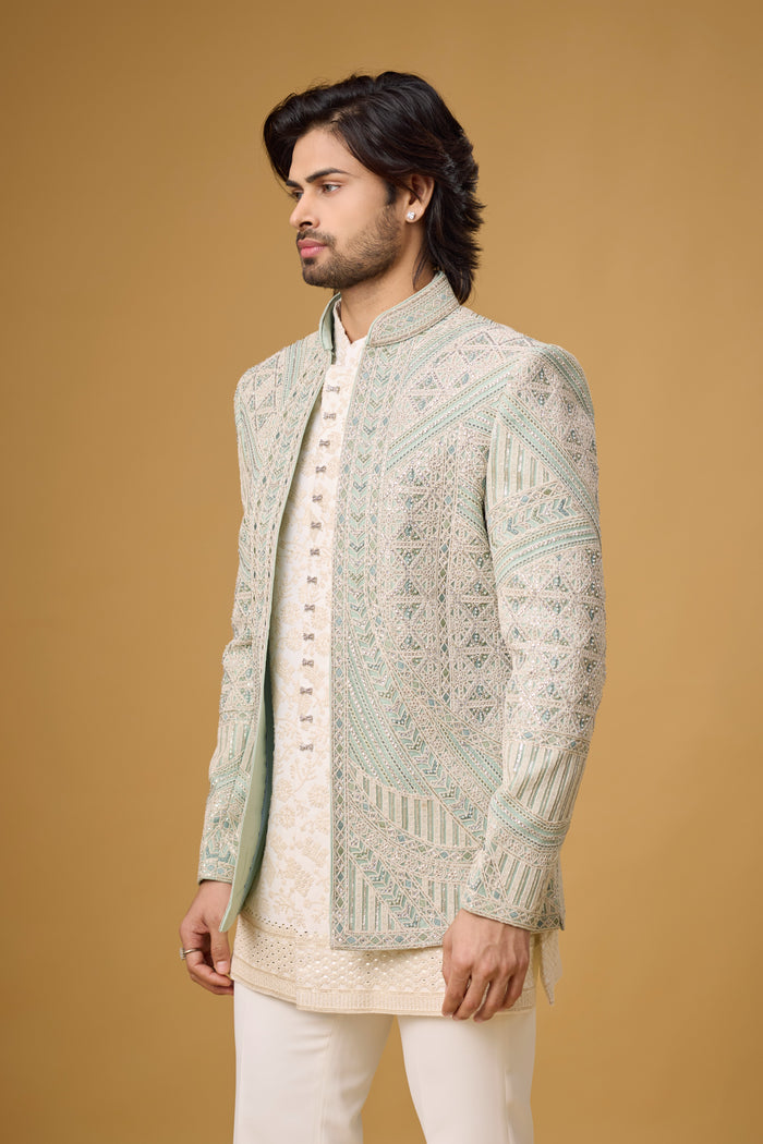 Ivory Royale haldi outfit for men