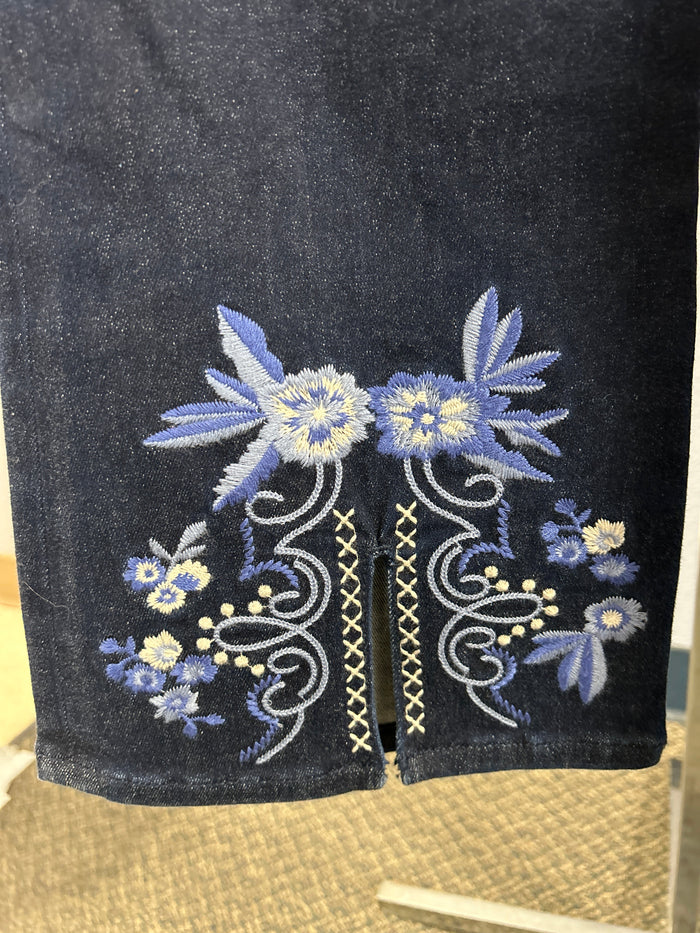 Johnny Was Slit Pull-on Kick Flare Jeans (NEW)