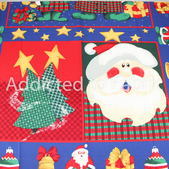Jolly Santa Fabric Panel with Ornaments by Susan Jill Hall, Springs Industries