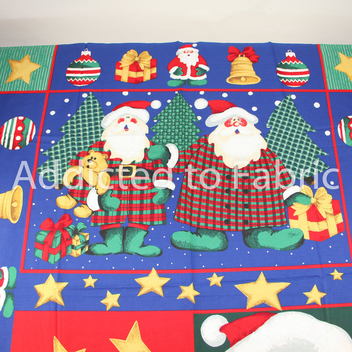 Jolly Santa Fabric Panel with Ornaments by Susan Jill Hall, Springs Industries