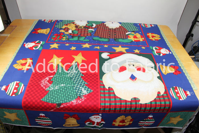Jolly Santa Fabric Panel with Ornaments by Susan Jill Hall, Springs Industries