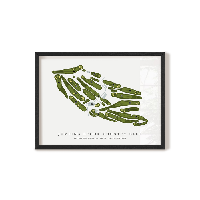 Jumping Brook Country Club | Golf Course Map | Black Frame