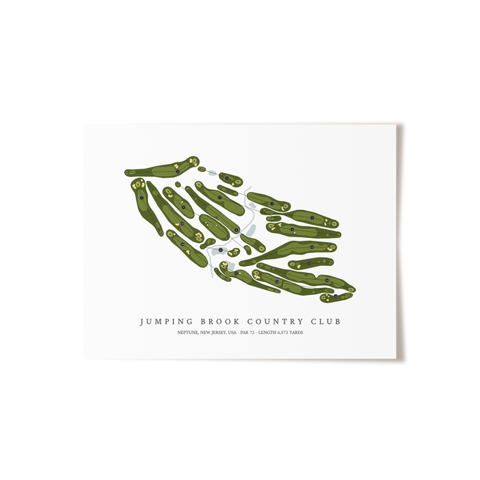 Jumping Brook Country Club | Golf Course Map | Unframed