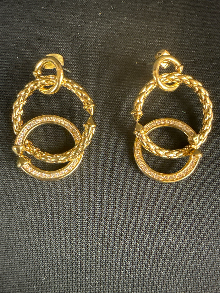 Just Cavalli Drop Hoop Earrings