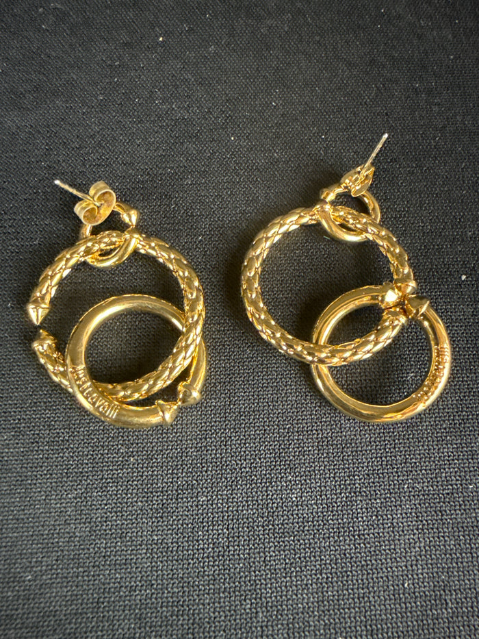 Just Cavalli Drop Hoop Earrings