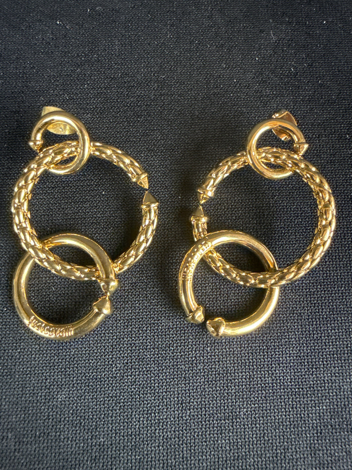 Just Cavalli Drop Hoop Earrings