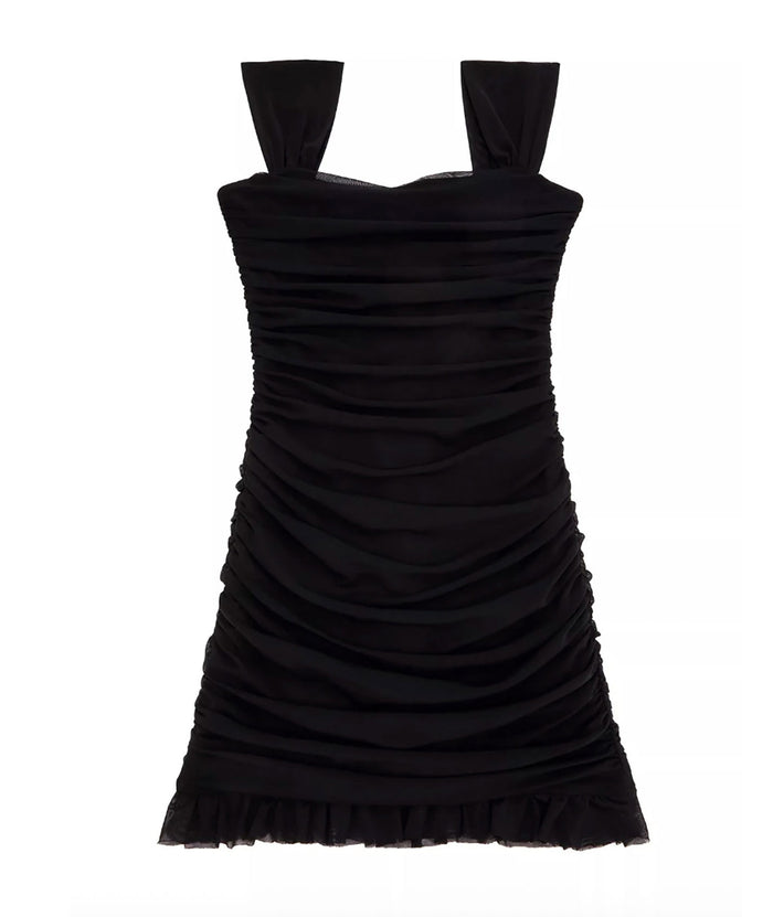 Katie J NYC Girls Mesh Joey Dress Distressed/seasonal girls Katie J NYC Black Y/S (7/8)