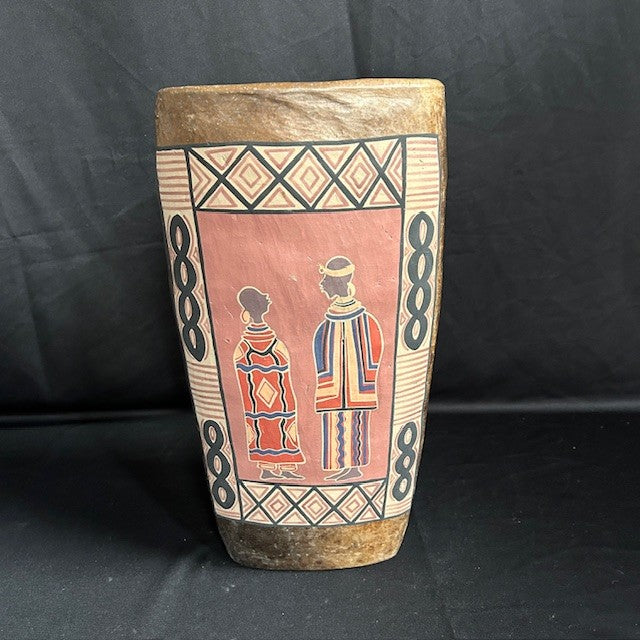 Kenyan Illustrated Vase