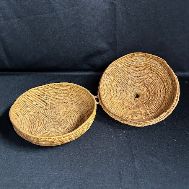 Ketak & Rattan Lidded Baskets