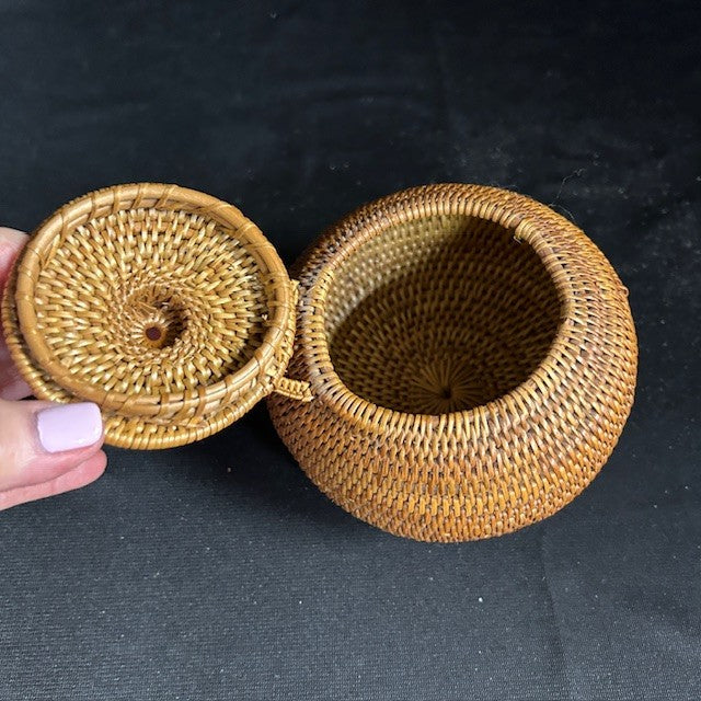 Ketak & Rattan Lidded Baskets