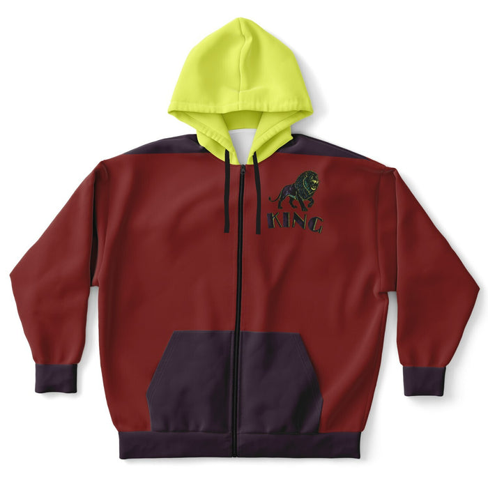 KING 01-02 Men's Designer Triblend Fleece Lined Plus Size Zip Hoodie