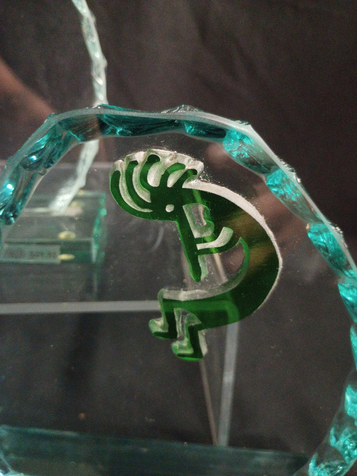 Kokopelli Glass Book Ends