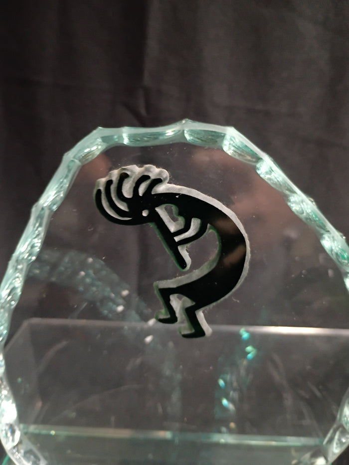 Kokopelli Glass Book Ends