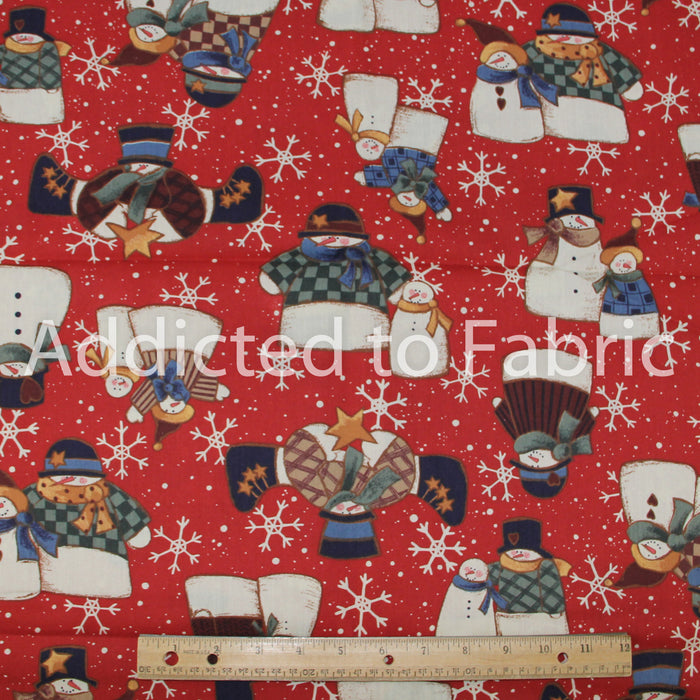Kringle Fabric Collection by Susan Jill Hall, Christmas Fabric, Snowmen