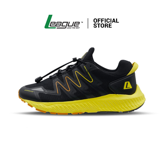 KUMO 2 Black/Yellow Sepatu Lari Pria