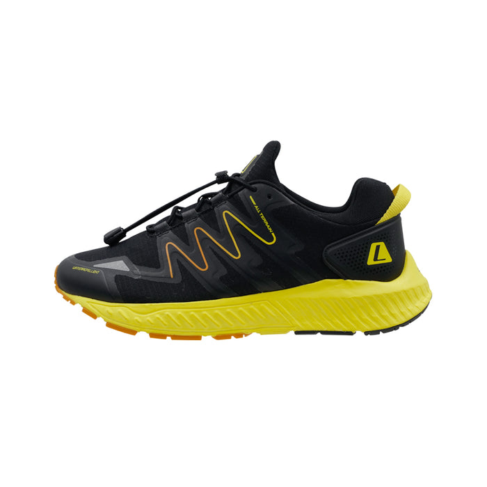 KUMO 2 Black/Yellow Sepatu Lari Pria