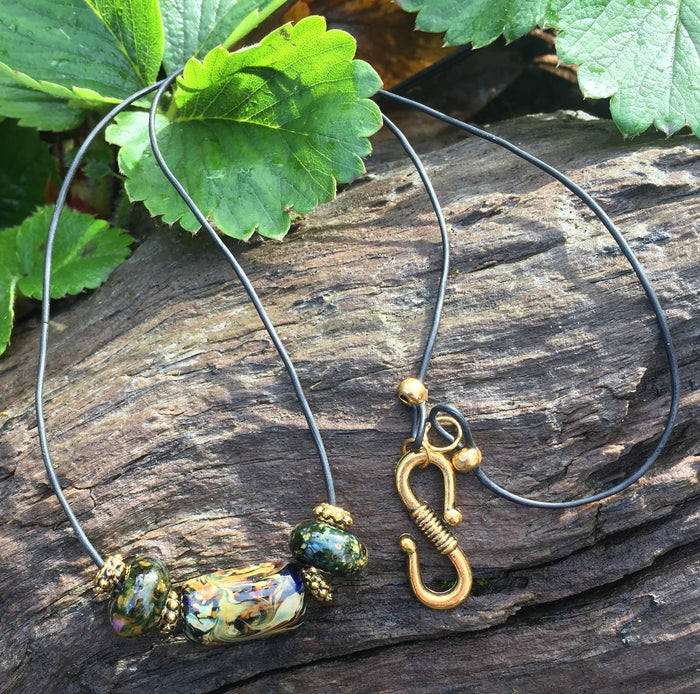 Lampwork Glass Necklace - Simplicity