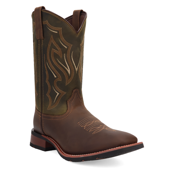Laredo Men's Trailblazer Western Boot in Brown/Hunter Green