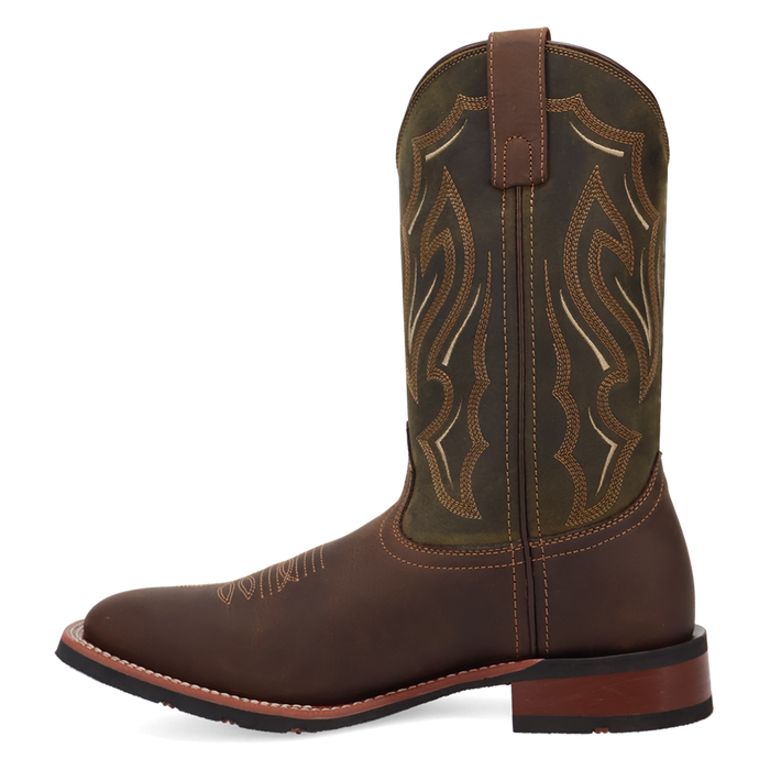 Laredo Men's Trailblazer Western Boot in Brown/Hunter Green