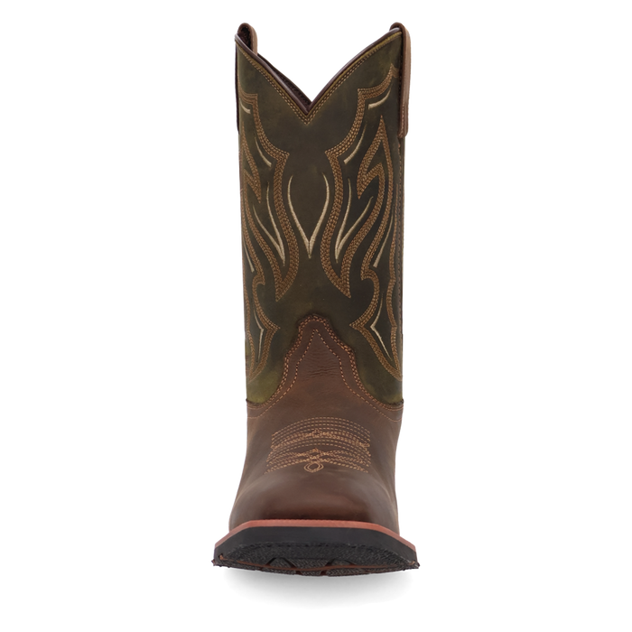 Laredo Men's Trailblazer Western Boot in Brown/Hunter Green