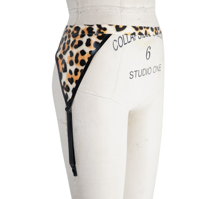 Leopard Print Garter Belt READY TO SHIP - Medium Womens - Vex Inc. | Latex Clothing