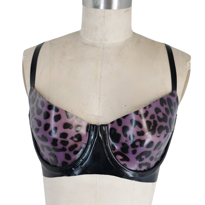 Leopard Print Underwire Bra READY TO SHIP - 34D - Vex Inc. | Latex Clothing
