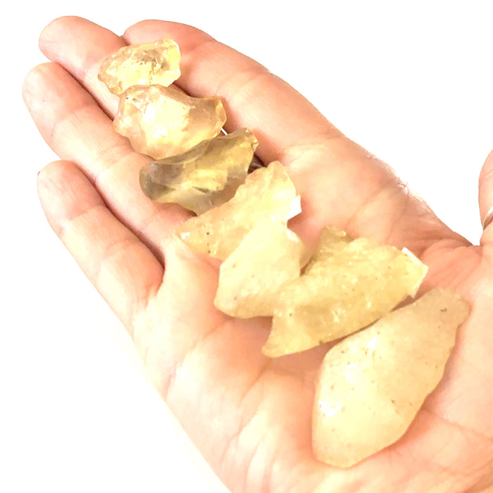 Libyan Desert Glass (Gold Tektite) Raw Healing Stones, Western Egypt