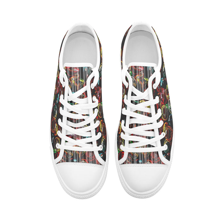 "Lighten Up" (01) | Unisex Low Top Canvas Shoes